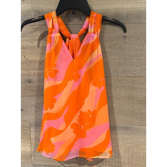 Ramy Brook Skylar Floral twisted halter top blouse size XS - Picture 5 of 9